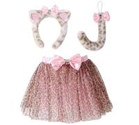 PinkSheep Faldas tutú para niñas, falda de tul para niñas de 30 cm (gato negro, S - 30 cm)