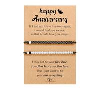 Pinky Promise Pulsera a juego para parejas, alma gemela, hombre, relaciones a larga distancia, regalos para mujeres, hombres, él, ella, dulce pareja regalo rosario, talla única, Plástico, Sin gemas