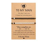 Pinky Promise Pulsera a juego para parejas, alma gemela, hombre, relaciones a larga distancia, regalos para mujeres, hombres, él, ella, dulce pareja regalo rosario, talla única, Plástico, No es una