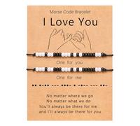 Pinky Promise Pulsera a juego para parejas, alma gemela, hombre, relaciones a larga distancia, regalos para mujeres, hombres, él, ella, dulce pareja regalo rosario, talla única, Plástico, No es una