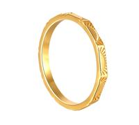 Pinky Rings - Anillos de boda de oro blanco de 14 quilates para mujer, tamaño 9K Au375/Au585, rectángulo colorido, 3 x 5 mm, cristal apilable para hermanas, H 1/2, Oro amarillo de 9 quilates, Sin