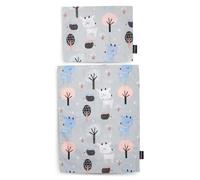 PinkZebra Juego de funda de edredón para muñecas sin relleno - 2 piezas (almohada de 21 x 27 cm + funda nórdica de 31 x 42 cm) para cama de muñecas y cochecitos de muñecas - 100% algodón Öko-Tex