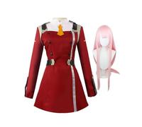 Pinloo Zero Two Cosplay Disfraces Set completo S-XXL 02 Cosplay Costume Anime Zero Two Disfraces con Wig Halloween Comic Con 02 Uniform Outfit