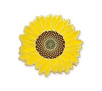 PinMart - Broche de solapa esmaltado, diseño de girasol amarillo