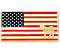 pinmart de la bandera americana Demócrata Donkey patriótico esmalte Pin de solapa