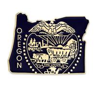 PinMart del Estado Forma de Oregon y Oregon Bandera Pin de Solapa