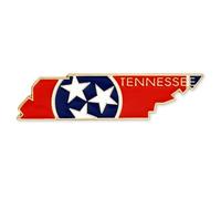 pinmart del Estado Forma de Tennessee y Tennessee bandera Pin de solapa