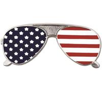 pinmart gafas de sol de la bandera americana patriótico esmalte Pin de solapa