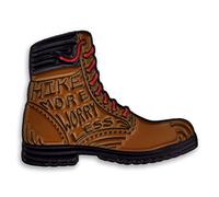 PinMart Hike More Worry Less Outdoor Nature Lover - Pin de solapa para botas de senderismo
