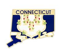 PinMart Pin de solapa de bandera de forma de estado, 1 Piezza, Esmalte