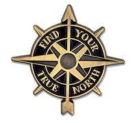 PinMart - Pin de Solapa esmaltado, diseño de brújula del Norte