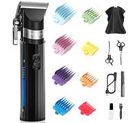 PINMILET Cortapelos para hombre, de metal, sin cables, profesional, para hombres, mujeres, niños, juego de cortapelos recargable, juego de corte de pelo