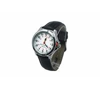 Pinnacle Awards Canada Reloj de pulsera ferroviario aprobado con esfera lisa y caja de acero inoxidable, plateado, Vestido