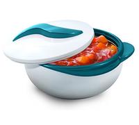 Pinnacle - Cacerola aislada con tapa, 2.6 cuartos de galón, calentador/enfriador de alimentos, gran cuenco térmico para servir sopa/ensalada, recipiente de acero inoxidable para alimentos calientes,