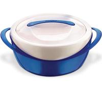 Pinnacle Thermoware Fuente para horno - Cuenco grande para sopa y ensalada - Cuenco aislado con tapa (azul, 3,6 qt)