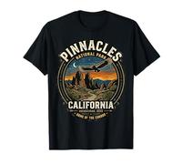 Pinnacles National Park California Retro Condor - Insignia de Viaje Camiseta