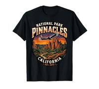 Pinnacles National Park California Vintage Cóndor Badge Art Camiseta