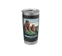 Pinnacles National Park Vintage Camping Senderismo Hombres Mujeres Vaso térmico de acero inoxidable de doble pared