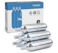 PINNAMAX Juego de bomba de CO2 para bicicleta, inflador de CO2 con cartuchos de CO2 de 16 g/25 g, compacta, ligera, compatible con válvulas Presta & Schrader, perfecto para bicicletas de carretera y