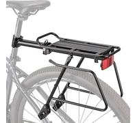 PINNAMAX Portaequipajes trasero para bicicleta, ajustable, universal, aleación de aluminio con reflector, para bicicleta de montaña de 24-29 pulgadas, bicicleta de montaña, bicicleta de carretera