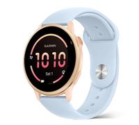 PinnWaa Correa de Silicona 20mm Compatible con Garmin Approach J1/Forerunner 570 42mm/165/165 Music/Approach S50/S44, Correa Deportiva Transpirable, Suave, Impermeable para Vivoactive 6/5 - Azul claro