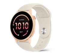 PinnWaa Correa de Silicona 20mm Compatible con Garmin Forerunner 170/170 Music/70 43mm/570 42mm/165/165 Music, Approach J1/Approach S50/S44/Vivoactive 6/5, Correa Deportiva Transpirable - Beige