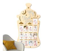 Pinnwand | Babyparty Geschenkrahmen | Holz Bilder Präsentation Brett | Foto Display für Kinder Entwicklung Familientreffen Sammler Fotografen Erinnerungen Mädchen