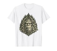 Pino Bigfoot | Retro Sasquatch Bosque Naturaleza Cara Camiseta