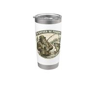 Pino Bigfoot | Retro Sasquatch Bosque Naturaleza Cara Vaso térmico de acero inoxidable de doble pared