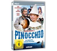 Pinocchio , Die komplette 6-teilige Kult-Serie mit Starbesetzung wie Mario Adorf (Pidax Serien-Klassiker) [3 DVDs] [Alemania] [DVD]