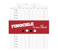 Pinochle Score Sheets: Track Scores for Every Round with Organized and Easy-to-Use Templates/ 120 Pages / 8.5 x 11inch
