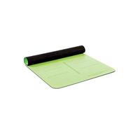 PINOFIT® Esterilla de yoga con marcas de alineación, verde lima, 182 × 66 × 0,4 cm