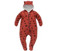 Pinokio Baby Warm Overall Happpy Day, 100% cotton Black, Unisex Gr. 56-74, MONO CALIENTE Niños Bebes, RED LETS ROCK,