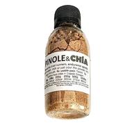 Pinole con chía para corredores/corredores ultrail en una botella de plástico ligera para su reutilización en viajes 100g