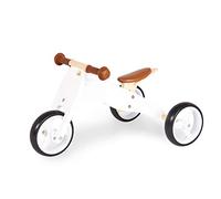 Pinolino Andador para Bebé 'Charlie', de Madera, Convertible en 4 Posiciones, Altura del sillín Ajustable en 6 Posiciones, para niños a Partir de 1,5 años, Blanco/Naturaleza