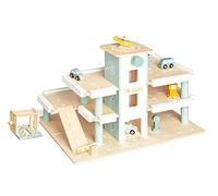 PINOLINO Aparcamiento para Niños 'Kurt', con ascensor, accesorios, sistema de lavado y 3 plantas, blanco