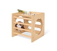 PINOLINO Cubo trepador 'Kari' de madera natural, Juguete versátil de motricidad, Capacidad máx. de carga 50 kg.