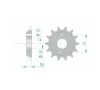 Piñon afam acero estandar 20507-paso 525 para moto repuestos accesorios piezas