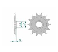 Piñon afam acero estandar 24305-paso 520 para moto repuestos accesorios piezas