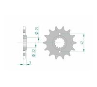 Piñon afam acero estandar 24502-paso 520 para moto repuestos accesorios piezas