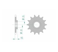 Piñon afam acero estandar 73303-paso 520 para moto repuestos accesorios piezas