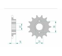 Piñon afam acero estandar 52604-paso 520 para moto repuestos accesorios piezas