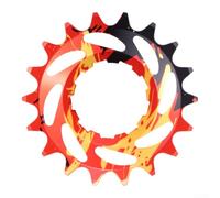 Piñón Bici 16T Aluminio Silencioso Bajo Piñón Bici 16T Aluminio | Aleación de aluminio, hueco ligero, rosca de precisión, compatible urbano montaña, colores variados(Orange)