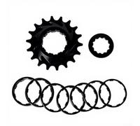 Piñón Bici 18T Aluminio 7075 Desgaste Piñón Bici 18T Aluminio | Aleación 7075 robusta, ligero, para resistencia óptima, durabilidad extendida, fuerza mejorada(Black)