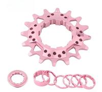 Piñón CNC Aleación Ligero para Bici Dirt 16T | Aleación duradera, para resistencia extrema, ideal off-road, para superficie lisa CNC, acabado estético superior(pink)