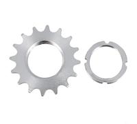 Piñón de acero para rueda de inercia de bicicleta 13T-18T piñón de una sola velocidad para MTB Road para bicicleta de engranaje fijo, engranaje de rueda trasera roscado galvanizado ligero plateado