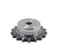 Piñón de cadena de rodillos 1 piñón de cadena de transmisión industrial de acero, con orificio de proceso de 9-24 dientes, 06B, de precisión, de 3 puntos, 45#(21 Teeth(Bore 12mm)