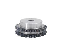 Piñón de cadena de rodillos, 12A 12-15T 45 Paso de rueda dentada transmisión cadena doble hilera acero 19,05 mm(13 Teeth)