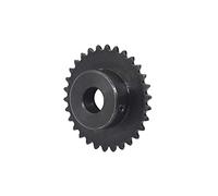 Piñón de cadena de rodillos, Piñón de cadena #25 40T Paso 1/4 pulgada 45 Acero 2xM5 Tornillos fijación Óxido negro Múltiples tamaños(Bore: 12mm)