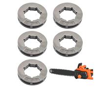 Piñón de Llanta 10 mm 7 Dientes - Juego De 5 Piezas Corona Dentada,Pieza De Repuesto De 7 Dientes Y 3/8 Pulgada Para Motosierra De Cadena Con Transmisión Por Motor